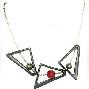 Geometric Necklace with Matching Braceket '